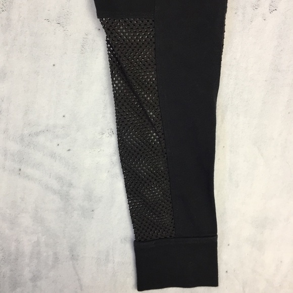 PINK Victorias Secret Leggings Mesh Calf Black - Picture 5 of 13